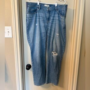 Hatch Distressed boyfriend maternity jeans